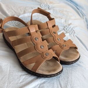 Croft & Barrow Etude Sandals, 8.5, Tan,  Comfort Outsole And Insoles